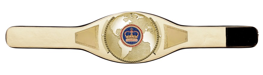 CHAMPIONSHIP BELT PROGLOBE/G/BLUGEMG - AVAILABLE IN 6+ COLOURS